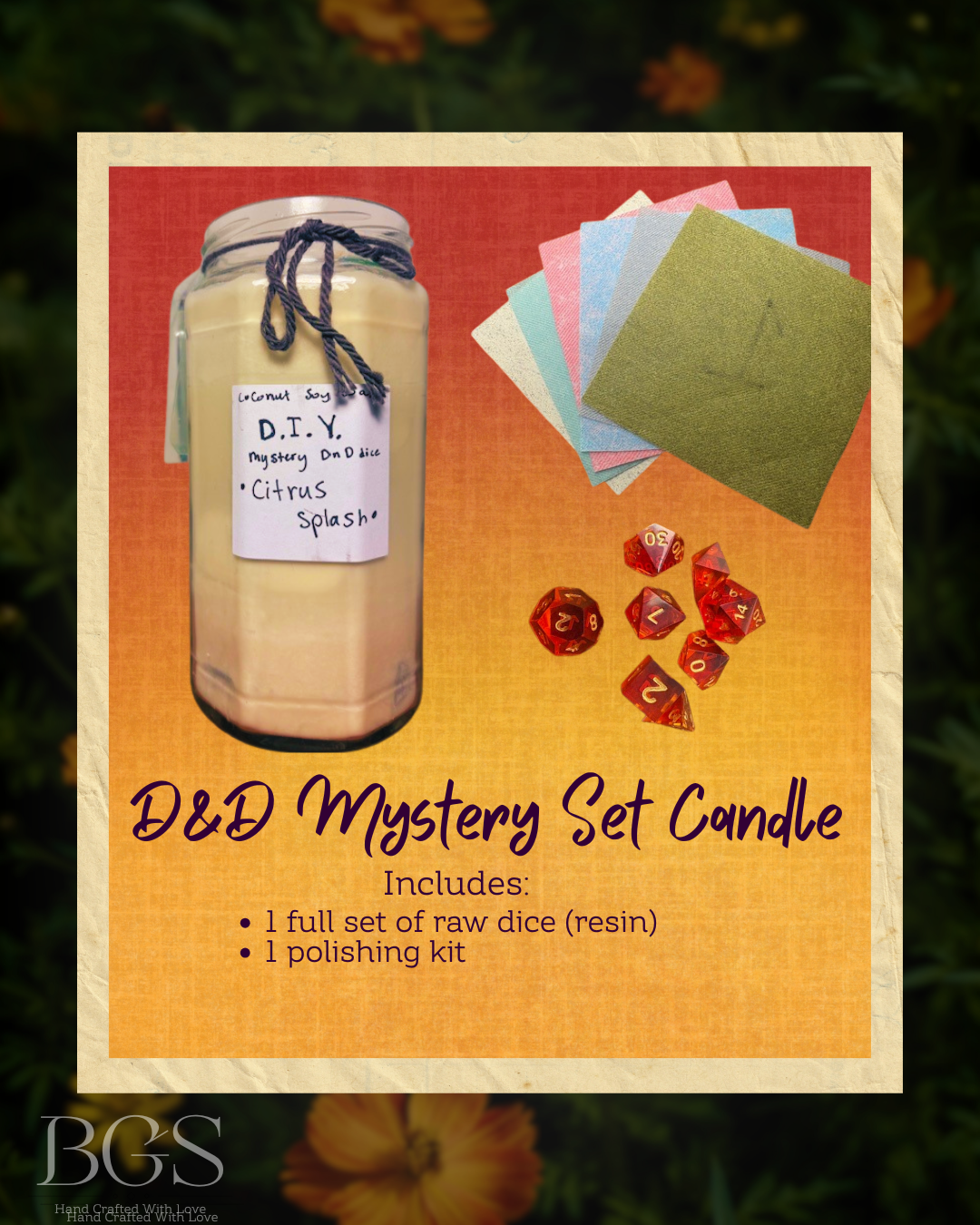 DnD Mystery DIY Dice Candle- Citrus Splash